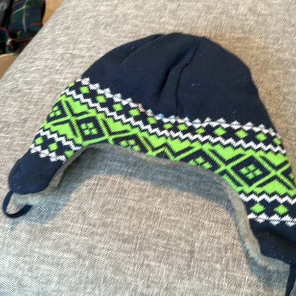 Seattle Seahawks Feather Fur Trapper Knit Hat - Picture 3 of 5